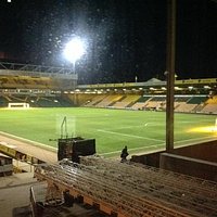 The stadium in the evening after a match.