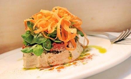 Lasaña cruda vegana casera