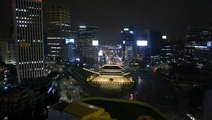 Nighttime view of Namdaemun Gate from the room