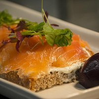Gin cured salmon