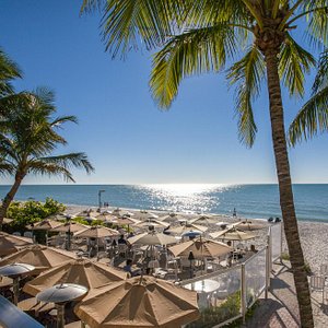 Resort overlooking Vanderbilt Beach and Gulf of Mexico