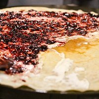 Delicious red fruts and philadelphia cheese crepe!!!