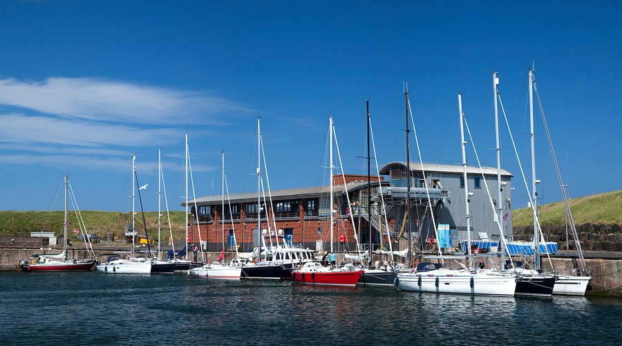 Visiting yachts at the deep water harbour