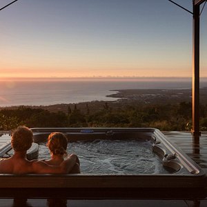 Watch the sunset from our ocean view hot tub