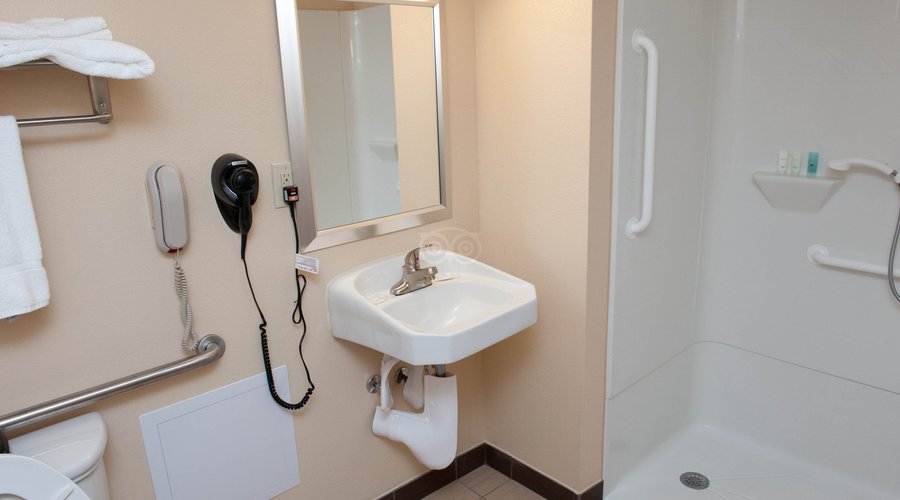 The King Suite Handicap at the Clarion Inn & Suites Virginia Beach