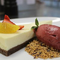 Cheese Cake with Forest Fruit Sorbet
