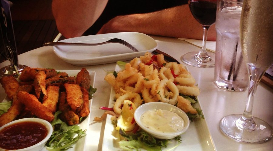 Crumbed Zucchini and S&P Calamari