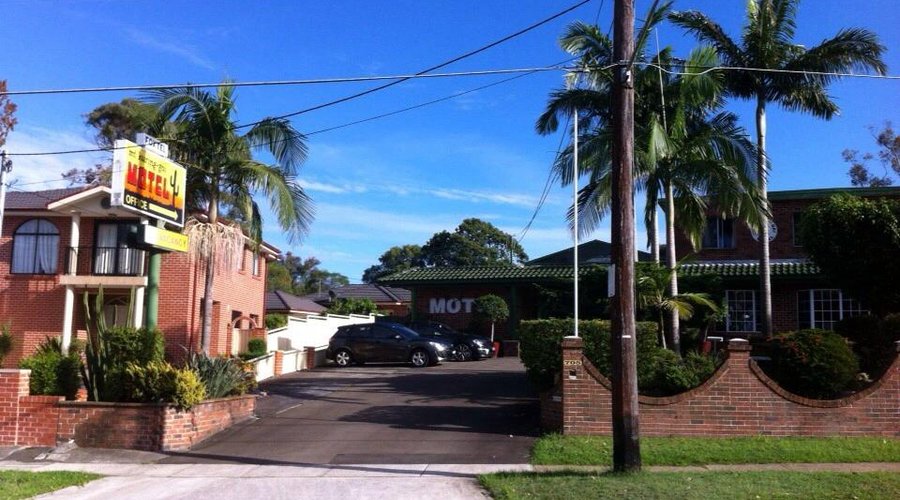 front entrance of motel
