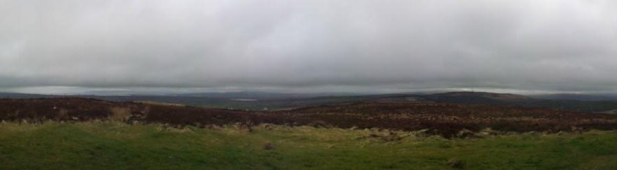 View from the top - as the rain comes in.