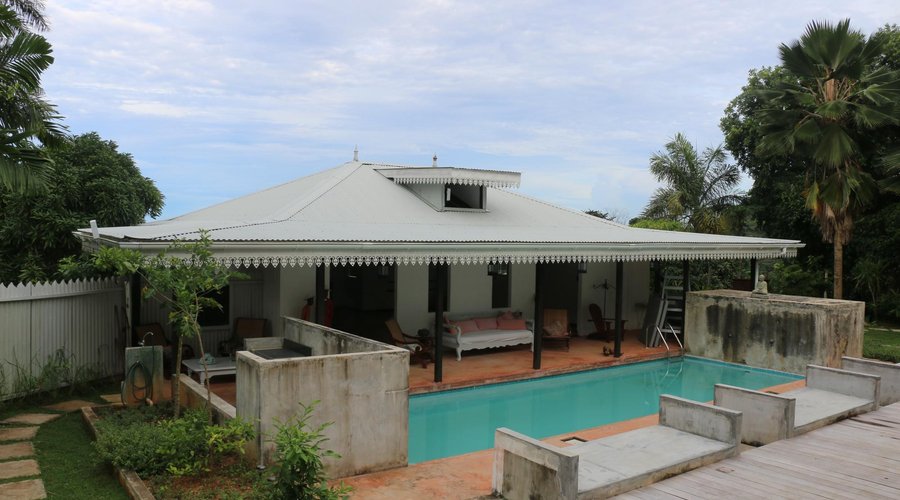 Yoga studio and pool
