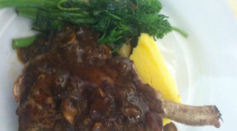 Pork chop saltimbocca
