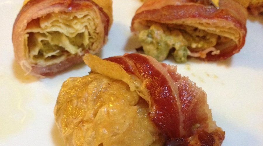 Tapa que nos pusieron en nuestra última visita, filloas de cocido, exquisitas.