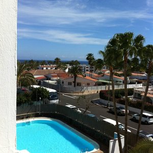 Blick vom Balkon