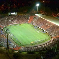 Vista aérea del Estadio durante un Superclásico de Verano