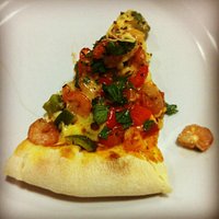 pizza de camarones!