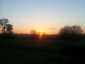 Sun rise over Sandringham Park.