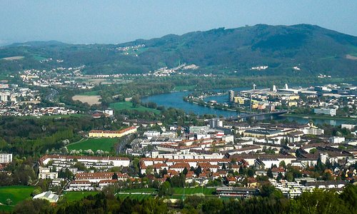 view of Donau from outlook at Postlingberg