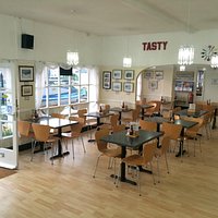 Enjoy your meal or a delicious hot drink in our new look dining room