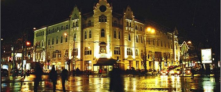 Night in the heart of the city