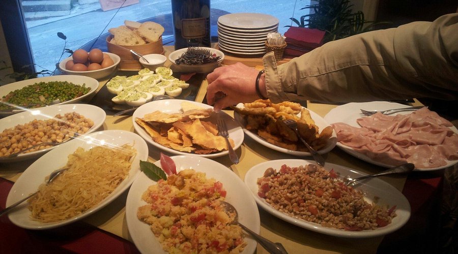 Buffet per l'aperitivo