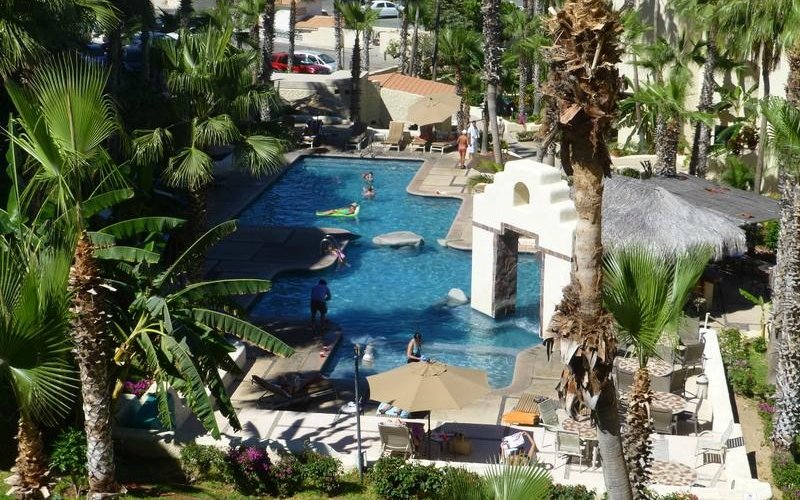 pool as seen from penthouse front door