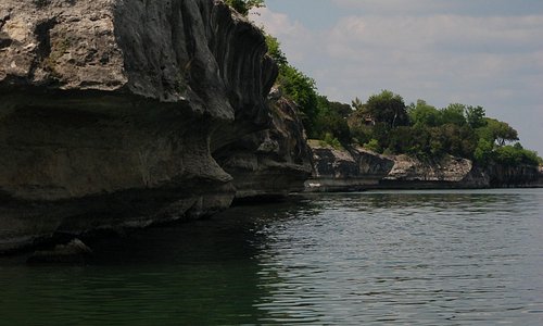 Cliffs just across the lake