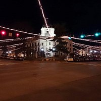 Monroe County Court House with Christmas Decoration