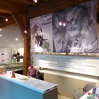 Innenansicht des Stadtmuseums in Bad Cannstatt, Thaddäus-Troll-Ausstellung