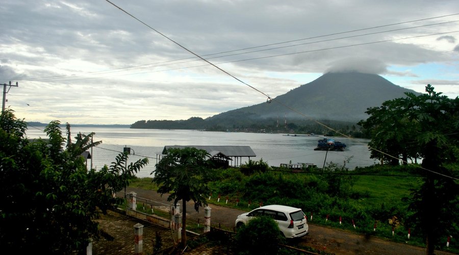 Ranau lake and Seminung mount at the background