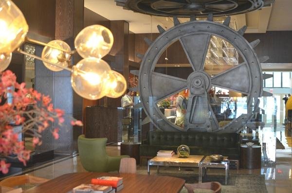 The LOBBY featuring major bronze work by the celebrated British artist