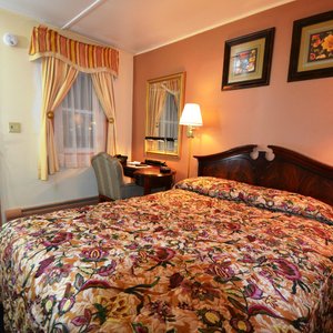 Room with one queen bed