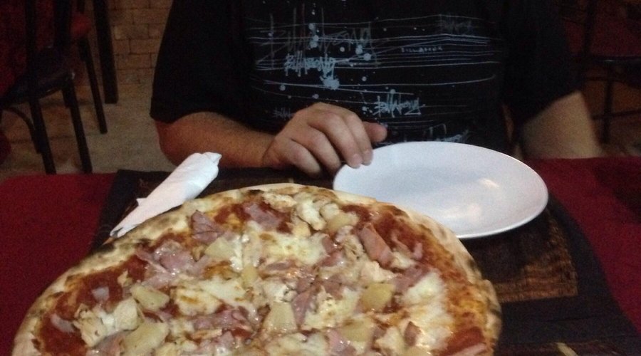 This pizza was 270 THB and a generous meal for 2 adults. A small bowl of french fries was a 100 