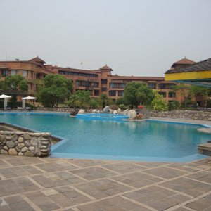 vue sur la piscine