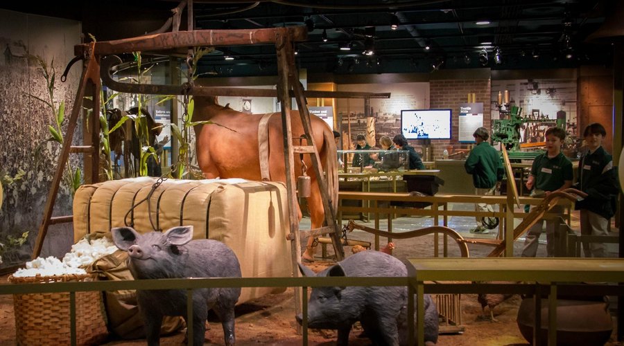 Experience rural life in Alabama through life-size scenery in our Alabama Voices exhibition.