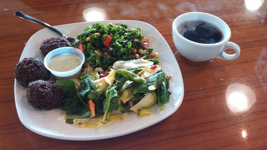 Falafel and Sage Tea.