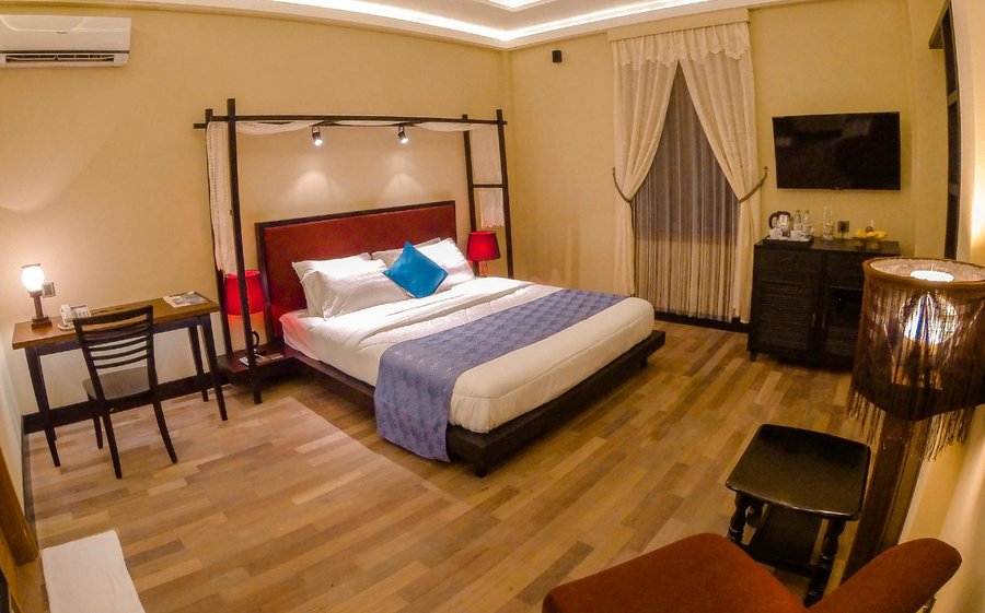 One of the standard rooms of Marina Boutique Fuvahmulah