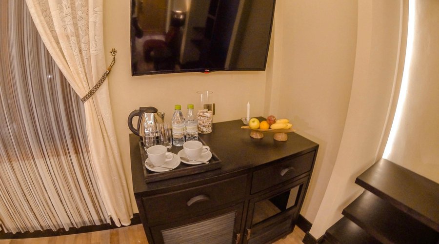 Coffee table in the room