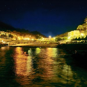 Cala San Vicente in the night