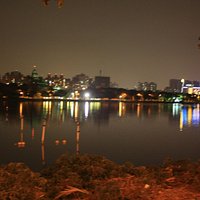 Blurry City Scenery around Lotus Lake