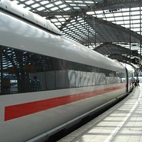 Ice train in Cologne's railway station