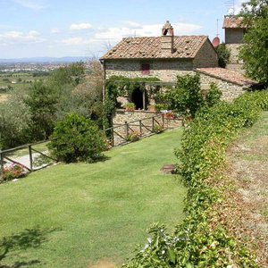 Casa Fontelunga, central level garden