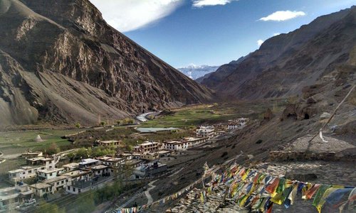 Tabo village view from the Caves...