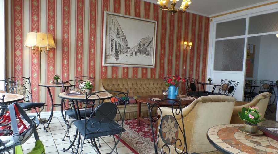 Gästeraum im Café "Sleep & Coffee" in Praestoe