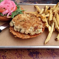 "Janis" burger and fries.