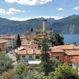 View over to Castle and Lake Garda.