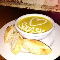 The house favorite, Coconut Curry Butternut Squash Soup!