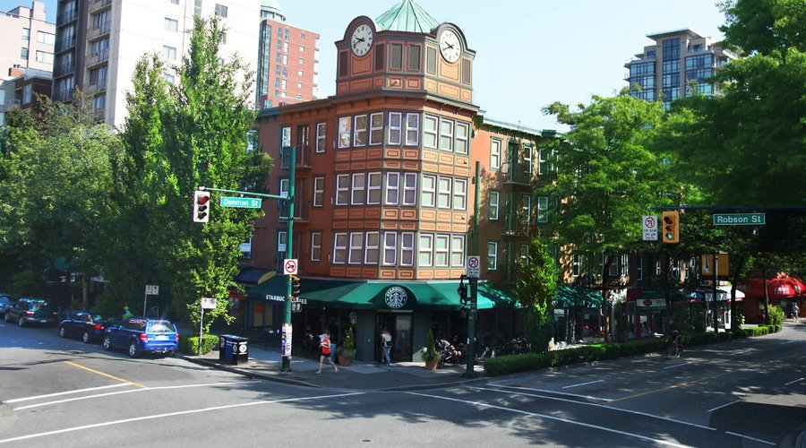 Corner of Robson and Denman Streets