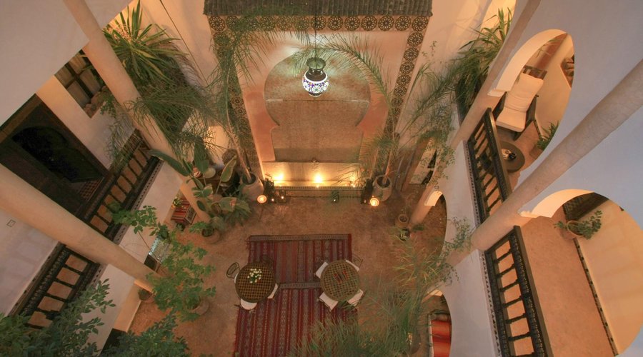 Fountain and the courtyard from the top.