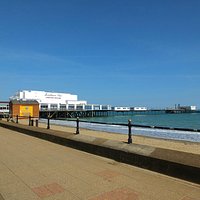 Sandown pier from the coastal path from Shanklin