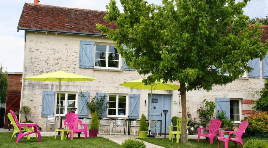 Les parasols sur la terrasse